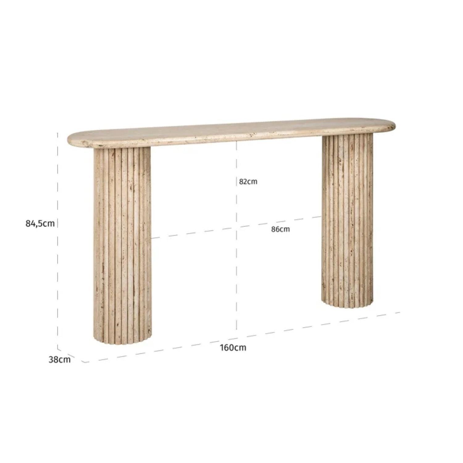 Richmond Interiors Console Table La Cantera Oval 7669 - Fellini Home Ltd