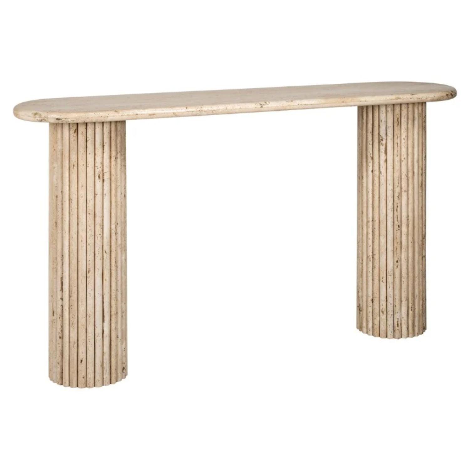 Richmond Interiors Console Table La Cantera Oval 7669 - Fellini Home Ltd