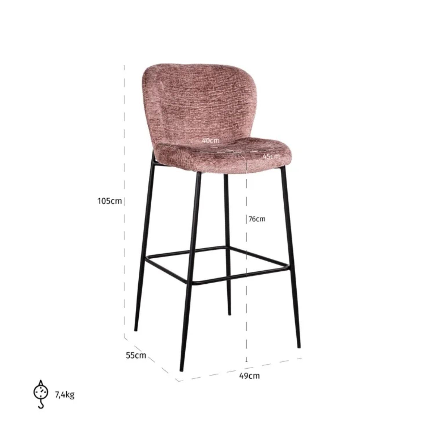 Richmond Interiors Darby Bar Stool Pale Fusion S4713 FR - Fellini Home Ltd