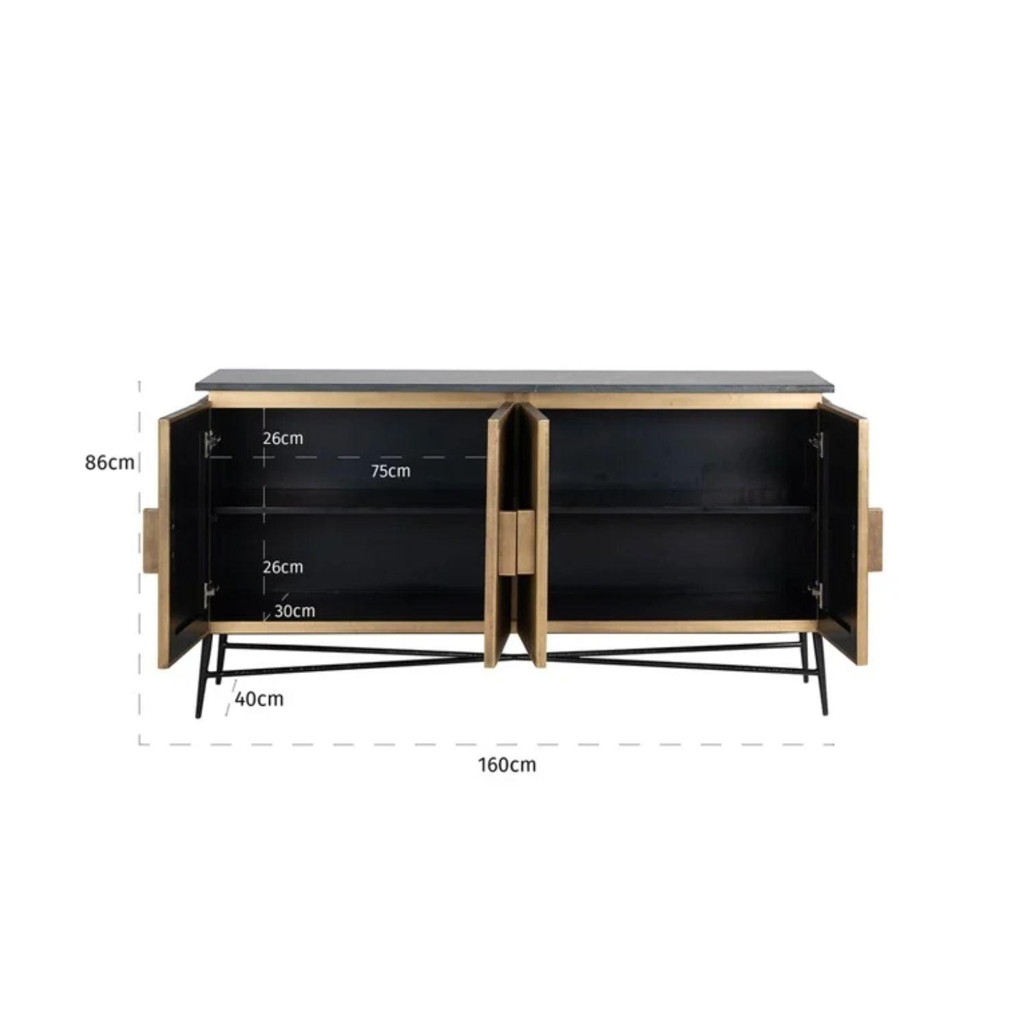 Richmond Interiors Ironville Sideboard 7571 - Fellini Home Ltd