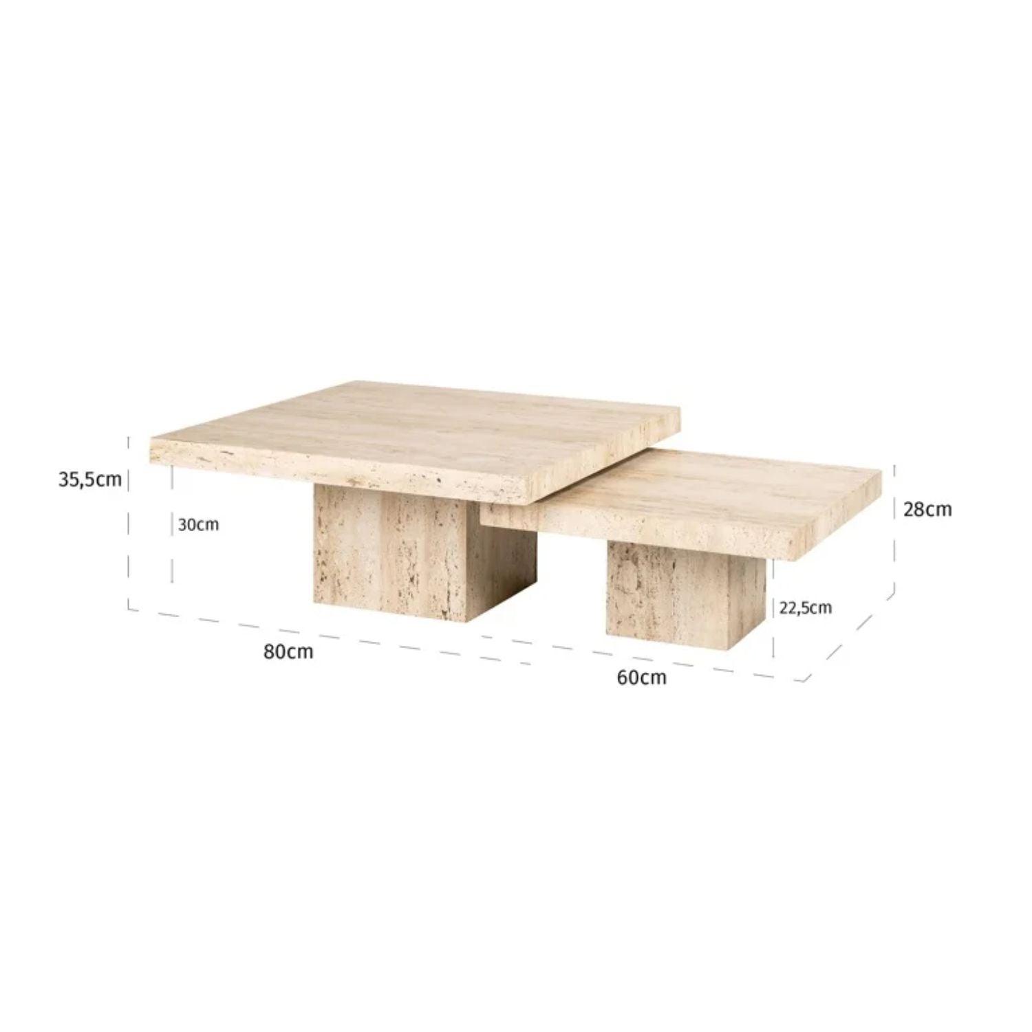 Richmond Interiors La Cantera Coffee Table Square Set of 2 - 7671 - Fellini Home Ltd