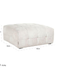 Richmond Interiors Merrol Fusion Pouffe In Cream S5153 FR - Fellini Home Ltd