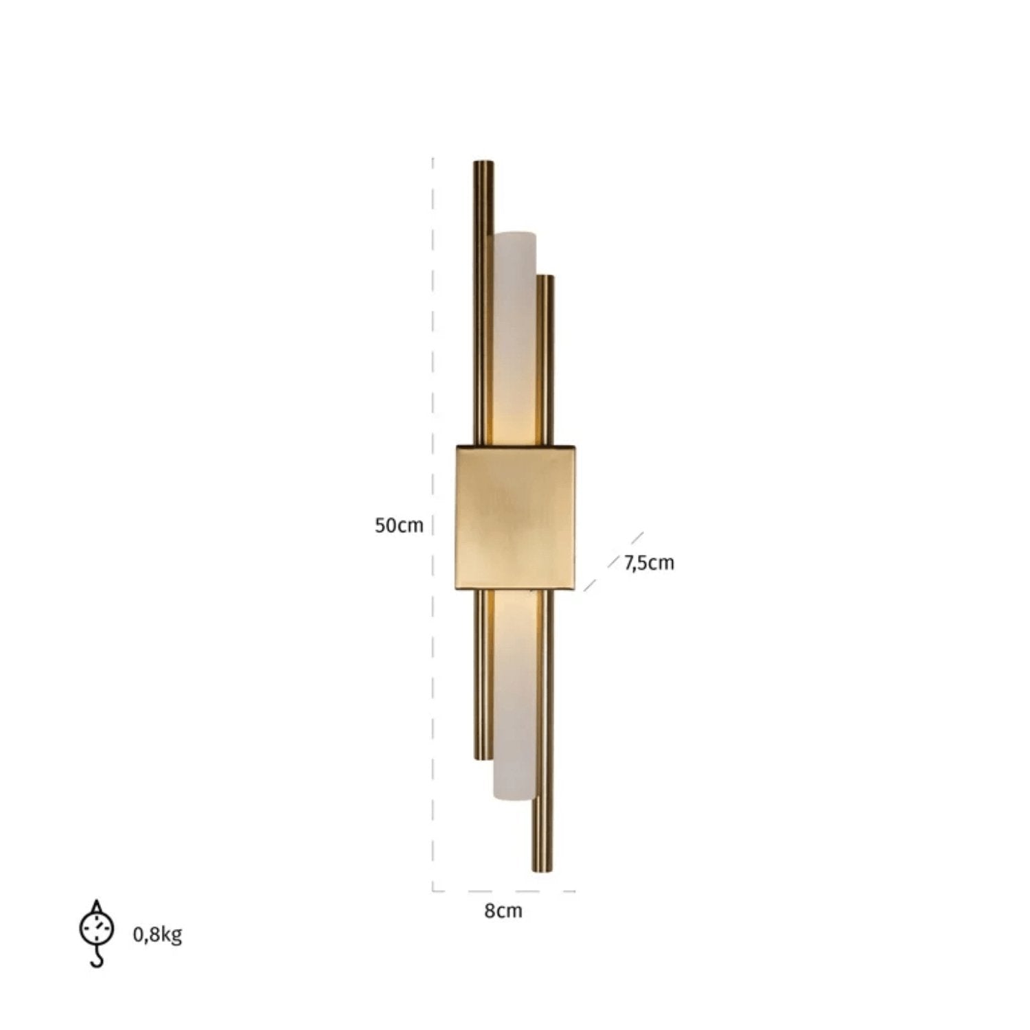 Richmond Interiors Mylas Gold Wall Lamp ML - 0010 - Fellini Home Ltd