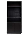 Richmond Interiors Oakura 2 Doors Left Split Brown Bookcase 6515 - Fellini Home Ltd