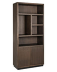 Richmond Interiors Oakura 2 Doors Left Split Brown Bookcase 6515 - Fellini Home Ltd