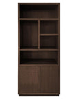 Richmond Interiors Oakura 2 Doors Left Split Brown Bookcase 6515 - Fellini Home Ltd