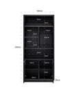 Richmond Interiors Oakura 2 Doors Right Split Brown Bookcase 6502 - Fellini Home Ltd