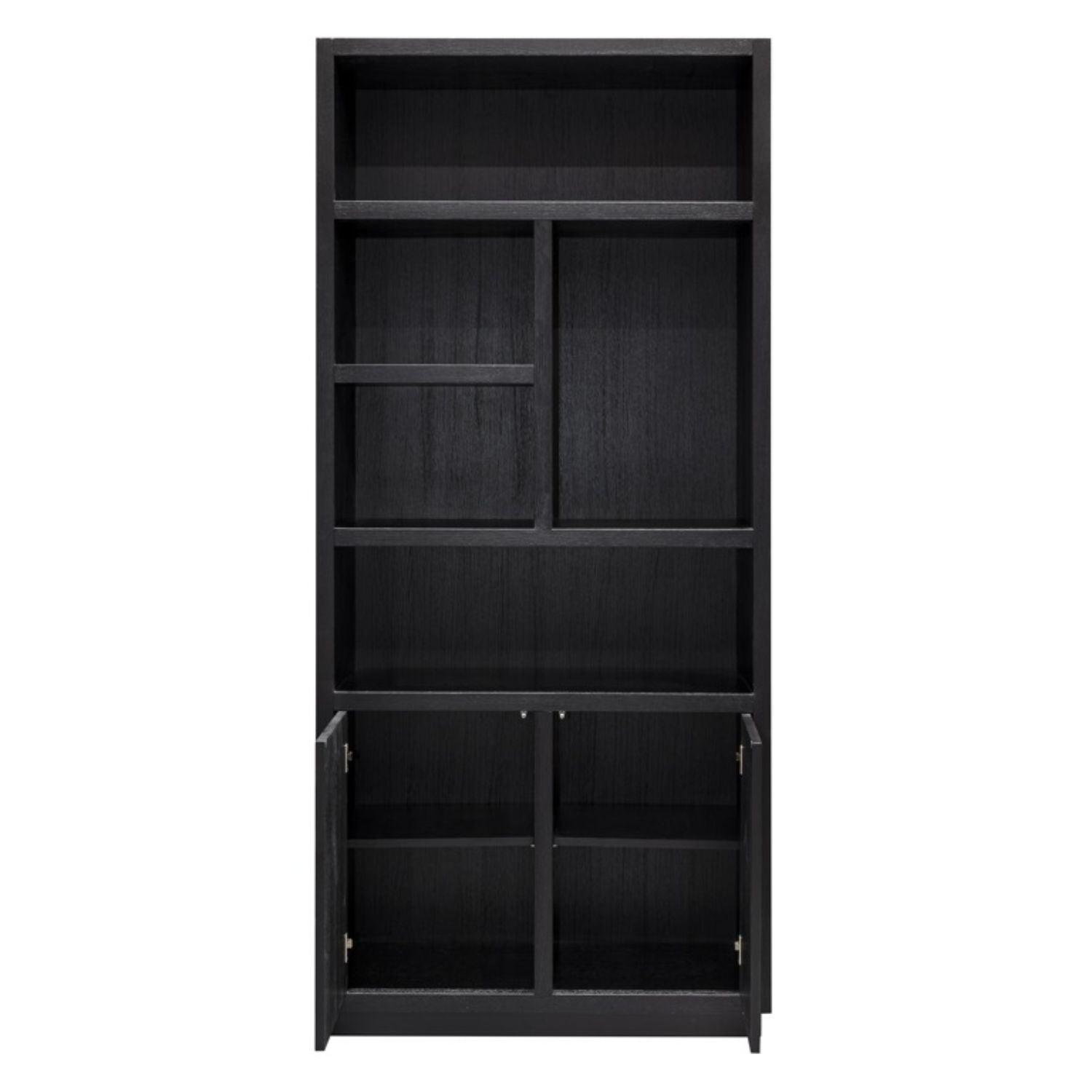 Richmond Interiors Oakura 2 Doors Right Split Brown Bookcase 6502 - Fellini Home Ltd