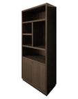 Richmond Interiors Oakura 2 Doors Right Split Brown Bookcase 6502 - Fellini Home Ltd