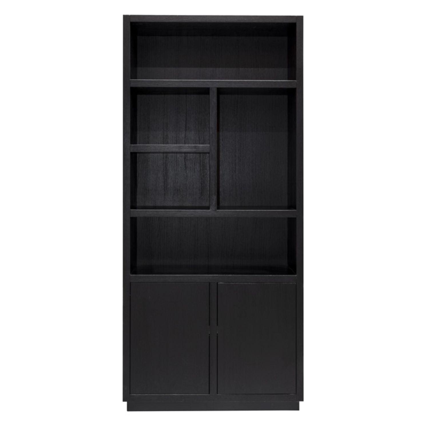 Richmond Interiors Oakura 2 Doors Right Split Brown Bookcase 6502 - Fellini Home Ltd