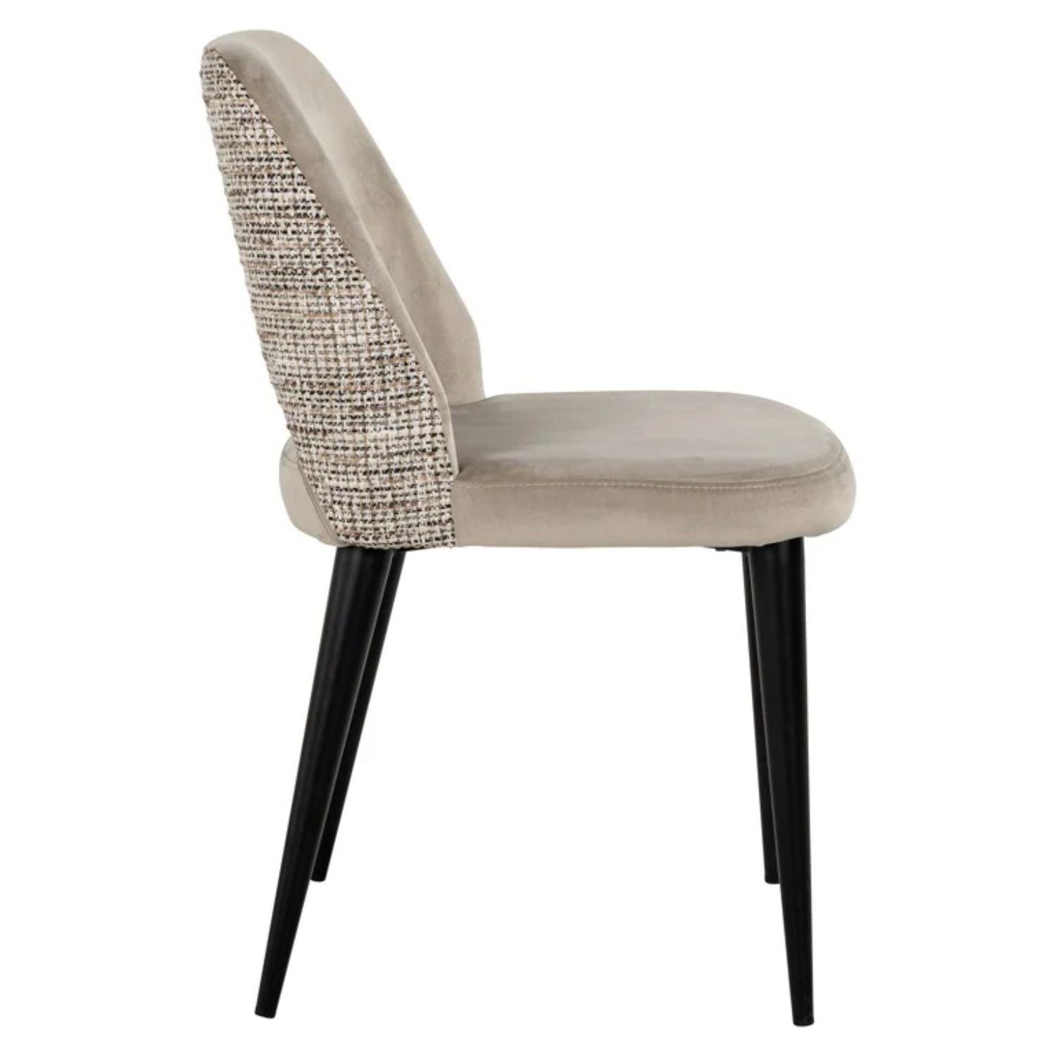 Richmond Interiors Tabitha Dining Chair in Trendy Nature and Quartz Khaki S4482 FR - Fellini Home Ltd