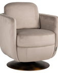 Richmond Interiors Turner Swivel Chair in Khaki Velvet S4576 FR - Fellini Home Ltd