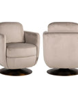 Richmond Interiors Turner Swivel Chair in Khaki Velvet S4576 FR - Fellini Home Ltd