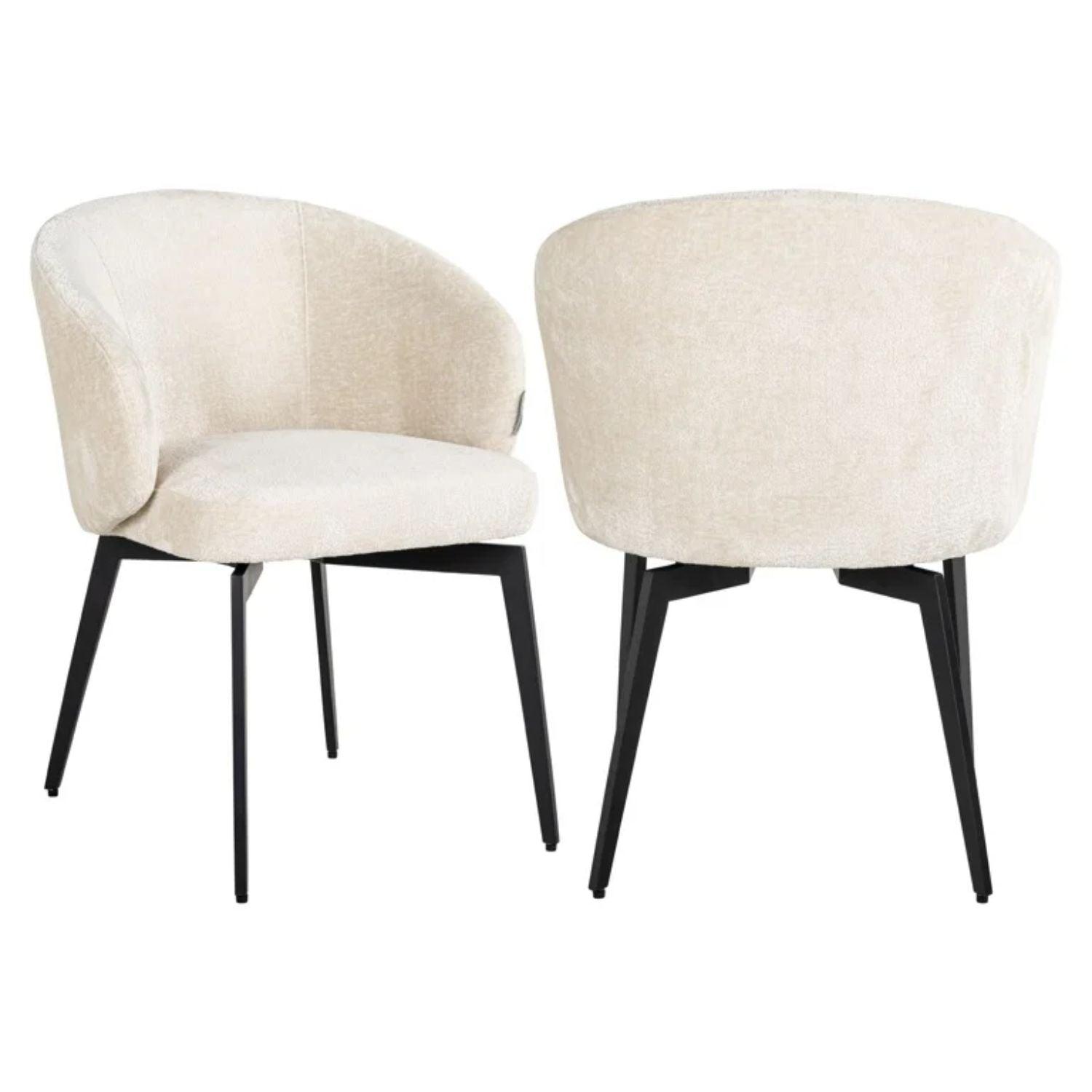 Richmond Interiors White Chenille Fire Retardant Chair Amphara S4594 FR - Fellini Home Ltd