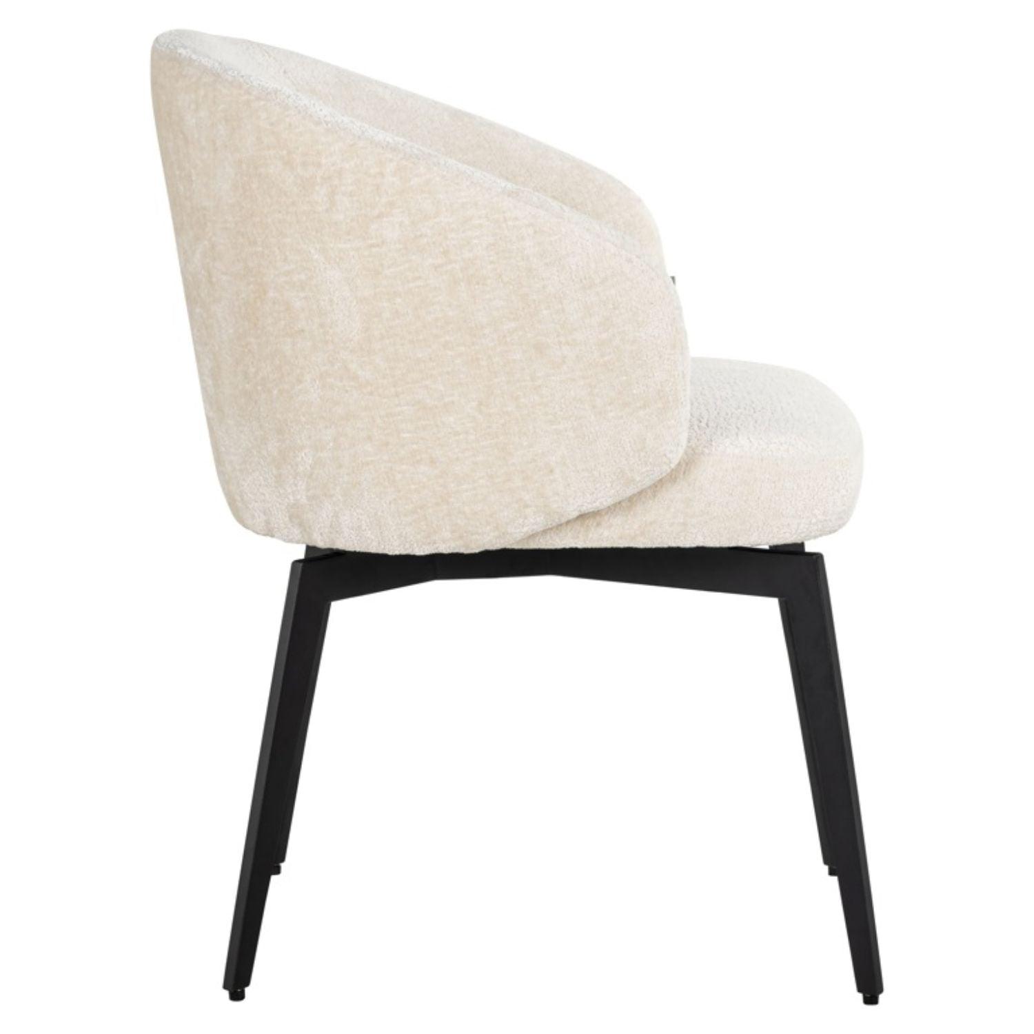 Richmond Interiors White Chenille Fire Retardant Chair Amphara S4594 FR - Fellini Home Ltd