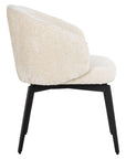 Richmond Interiors White Chenille Fire Retardant Chair Amphara S4594 FR - Fellini Home Ltd