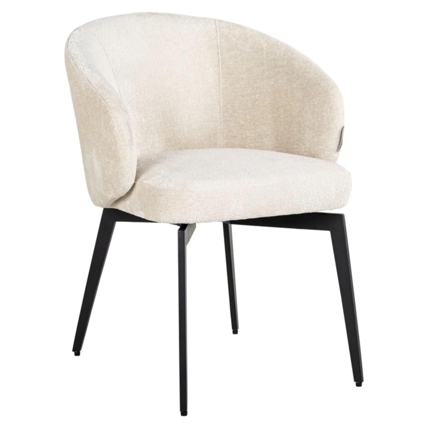 Richmond Interiors White Chenille Fire Retardant Chair Amphara S4594 FR - Fellini Home Ltd