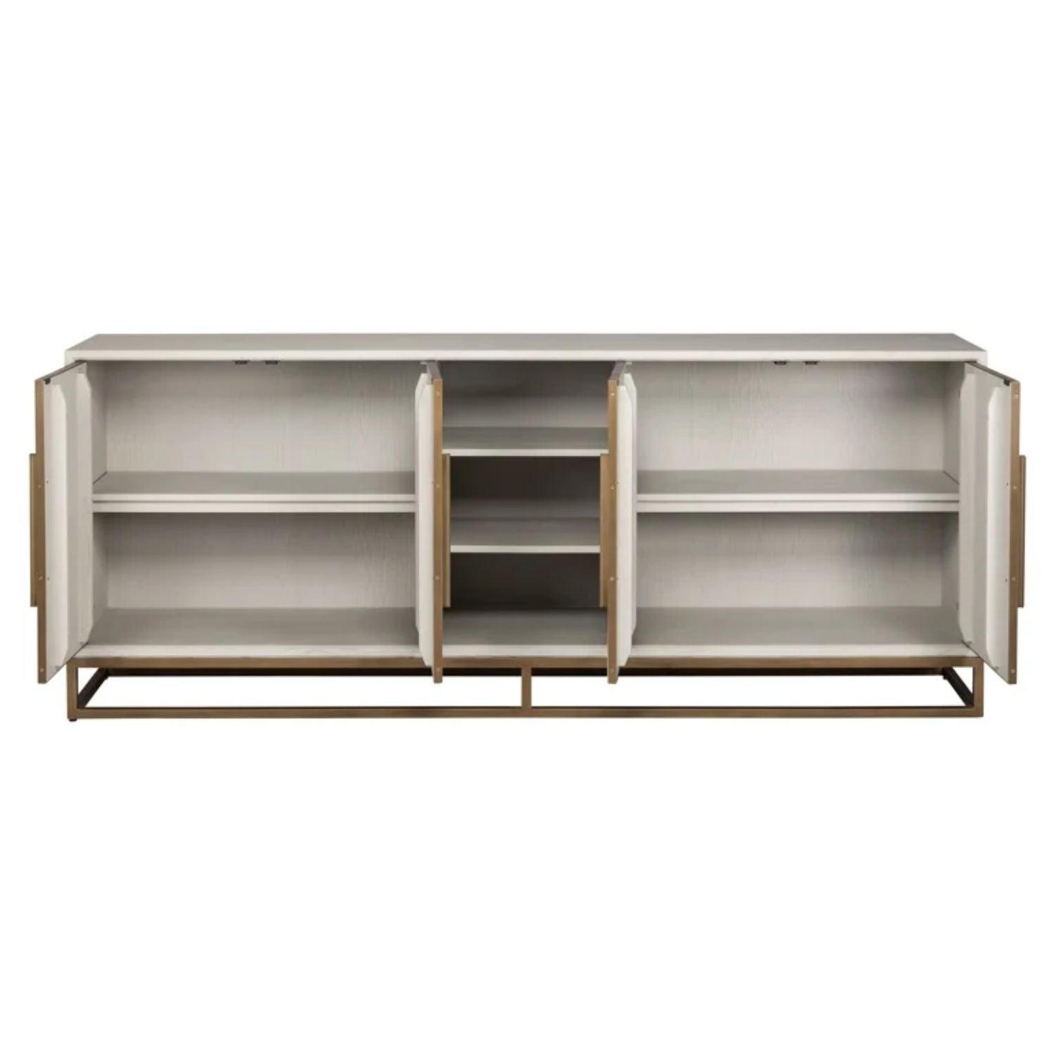 Richmond Interiors Whitebone Sideboard – 4 Doors 7793 - Fellini Home Ltd