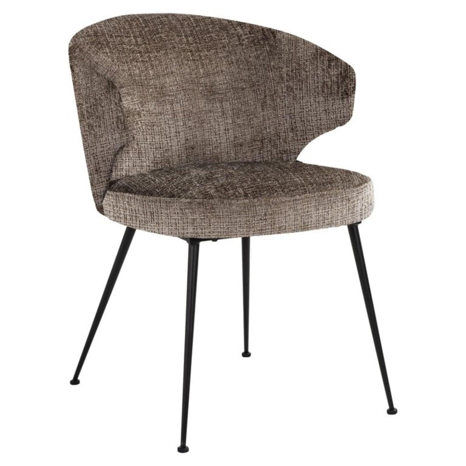 Richmond Interiors Xandra Stone Chenille Fire Retardant Dining Chair S4724 FR - Fellini Home Ltd