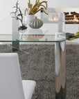 Ivano Antonello Scott Rectangle Glass Top Table