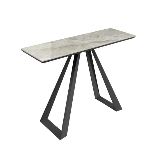 Torelli Lavante Grey Gloss Ceramic Console Table - Fellini Home Ltd