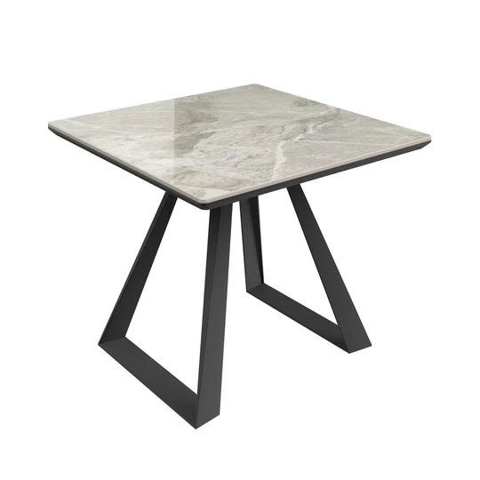 Torelli Lavante Grey Gloss Ceramic Side Table - Fellini Home Ltd