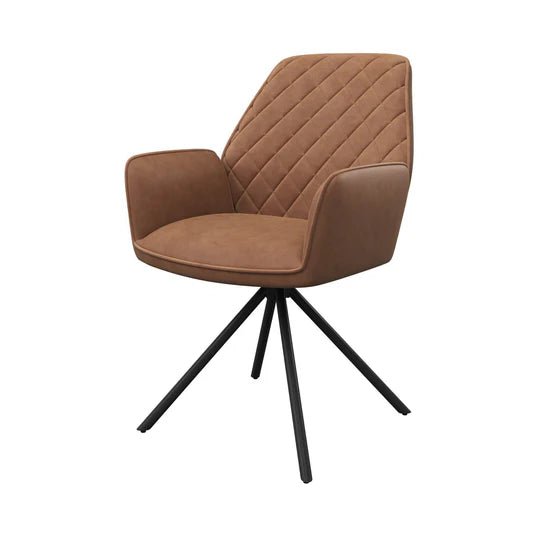 Torelli Lina Leather Swivel Dining Chair - Fellini Home Ltd