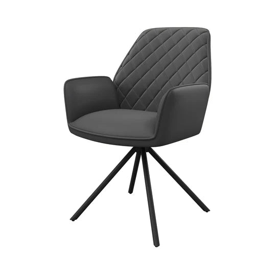 Torelli Lina Leather Swivel Dining Chair - Fellini Home Ltd