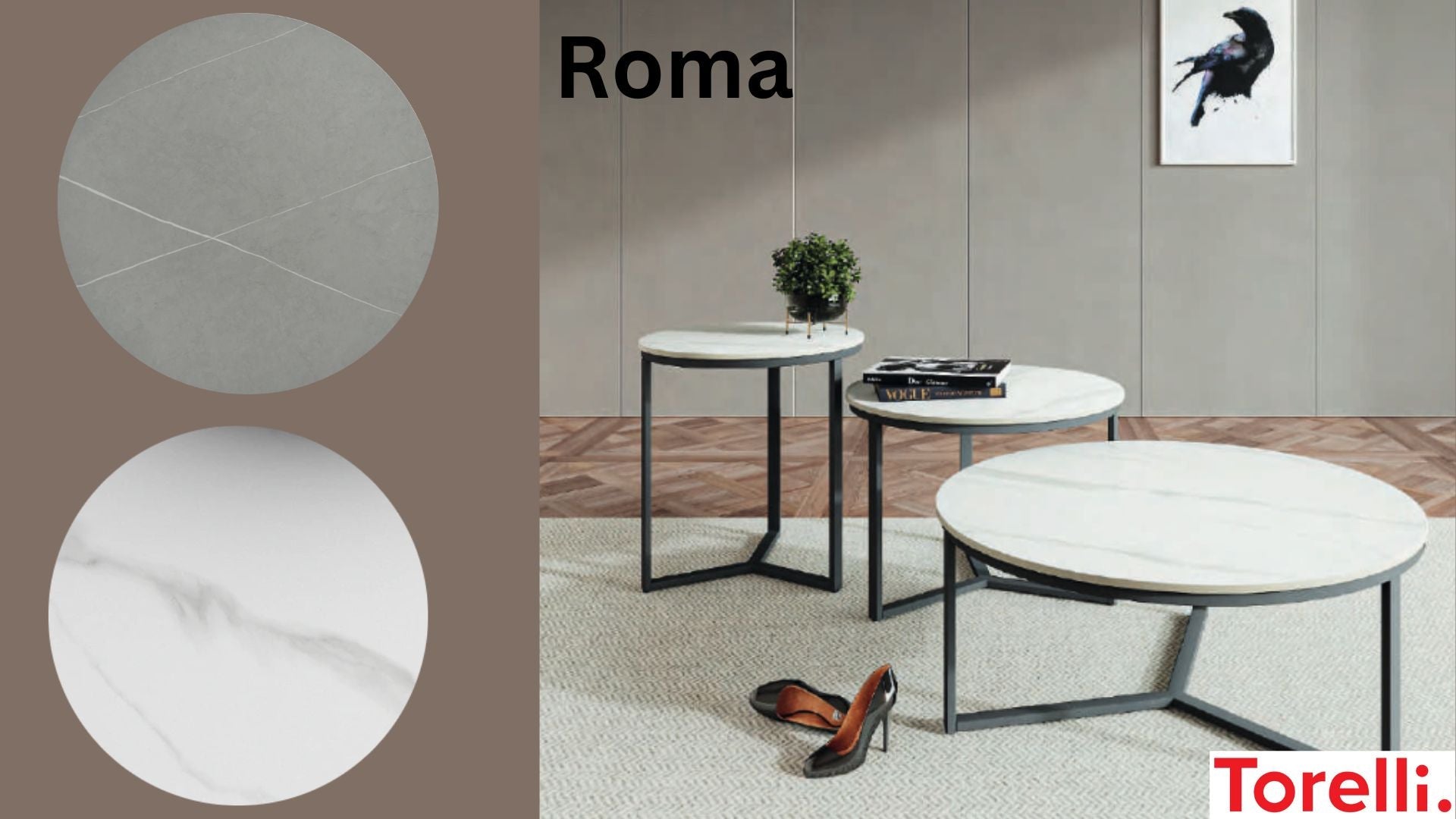 Torelli Roma Ceramic Coffee Table - Fellini Home Ltd