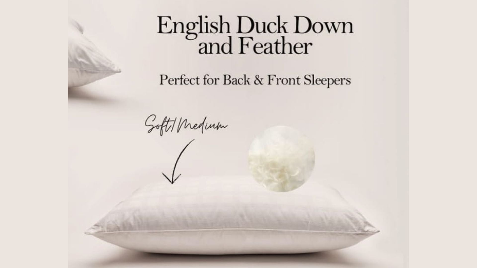 VISPRING English Duck Down & Feather Pillows - Fellini Home Ltd