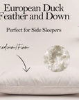 VISPRING European Duck Feather & Down Pillows - Fellini Home Ltd